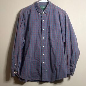 Vintage HuntClub  Blue and Red Plaid Shirt XL
